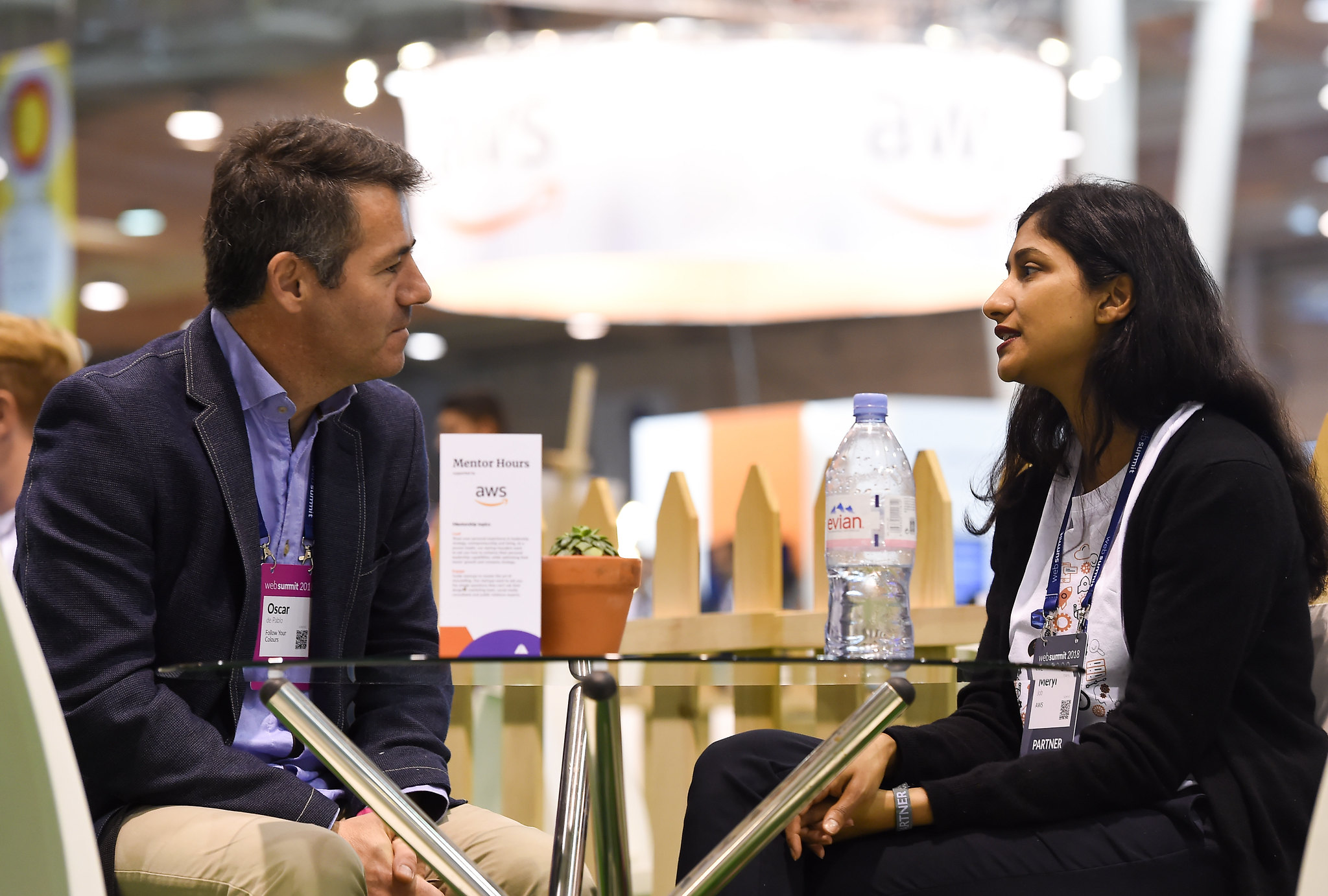 Startup at Mentor Hours during the opening day of Web Summit
