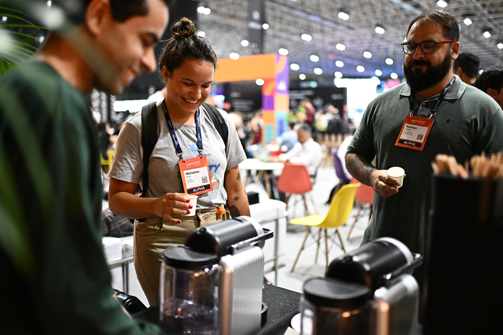 The Startup Lounge during day one of Web Summit Rio 2023 at Riocentro in Rio de Janeiro, Brazil.